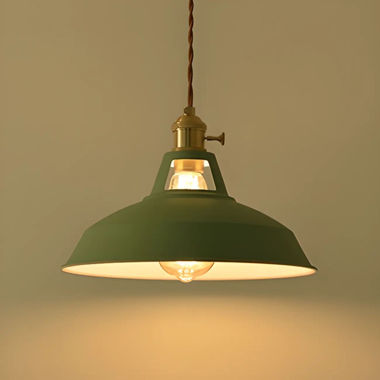 Macaron Iron Dome Pendant Lamp with Hardwired