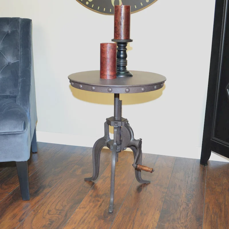 Carolina Living Regan Adjustable Accent Table - Industrial