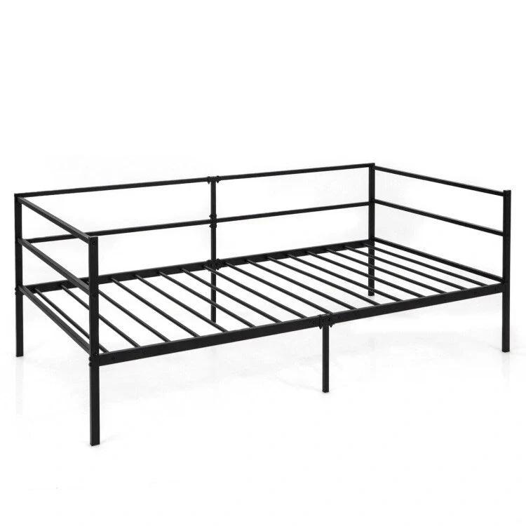 Twin Size Metal Daybed Frame for Bedroom & Living Room – Black, 77.5x40.5x29 in, 480 lbs