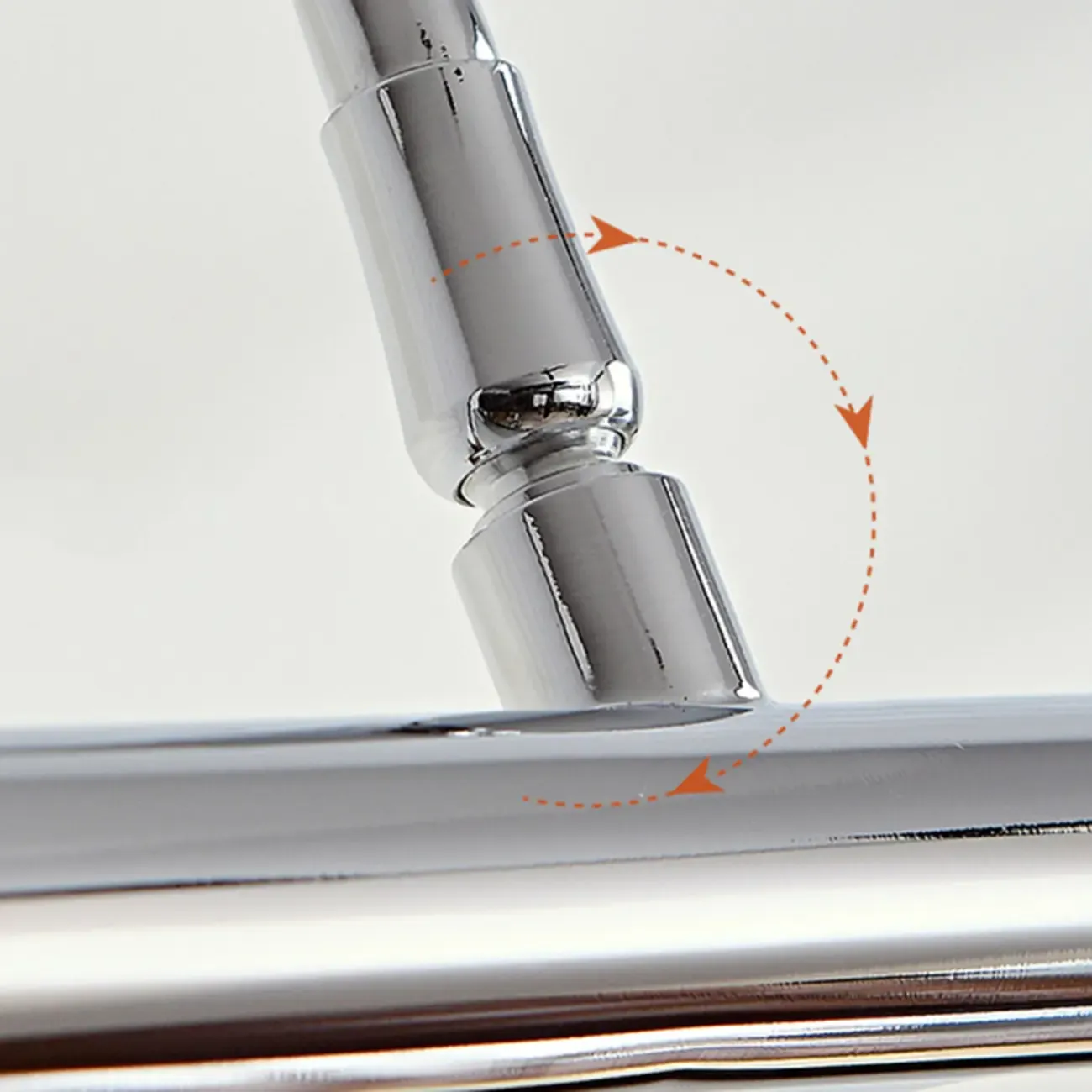 Modern Silver Metal tubular LED Wall Lamp with Angled Arm