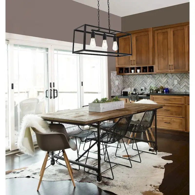 Resolute 3 light black Pendant
