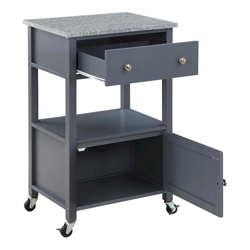 Fairfax Kitchen Cart with Granite Top