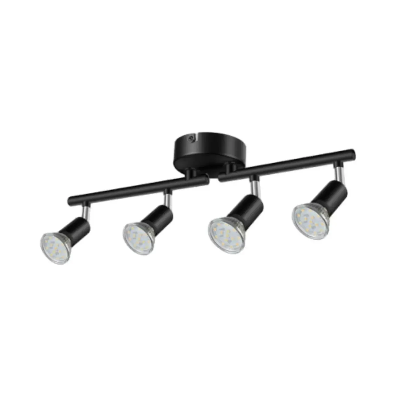 Adjustable Modern Chrome Semi Flush Mount Ceiling Track Light