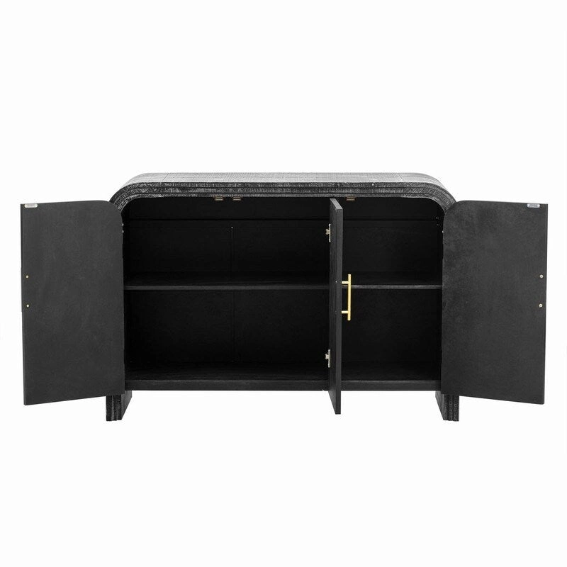 47.2 W Sideboard with Gold Handles and Adjustable Dividers - N/A