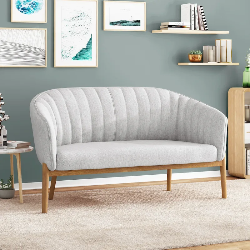 Galena Mid-century Modern Glam Loveseat by Christopher Knight Home