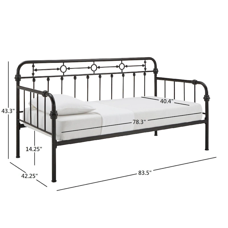 Darren Antique Dark Bronze Metal Daybed with Trundle by iNSPIRE Q Classic