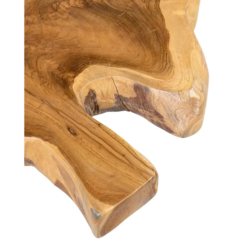 Live Edge Teak Riser With Iron Base by East at Main