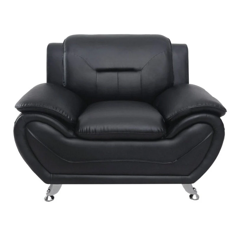Faux Leather Club Chair - Single Seat