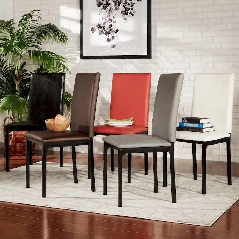 Darcy Espresso Metal Upholstered Dining Chair (Set of 2) by iNSPIRE Q Bold