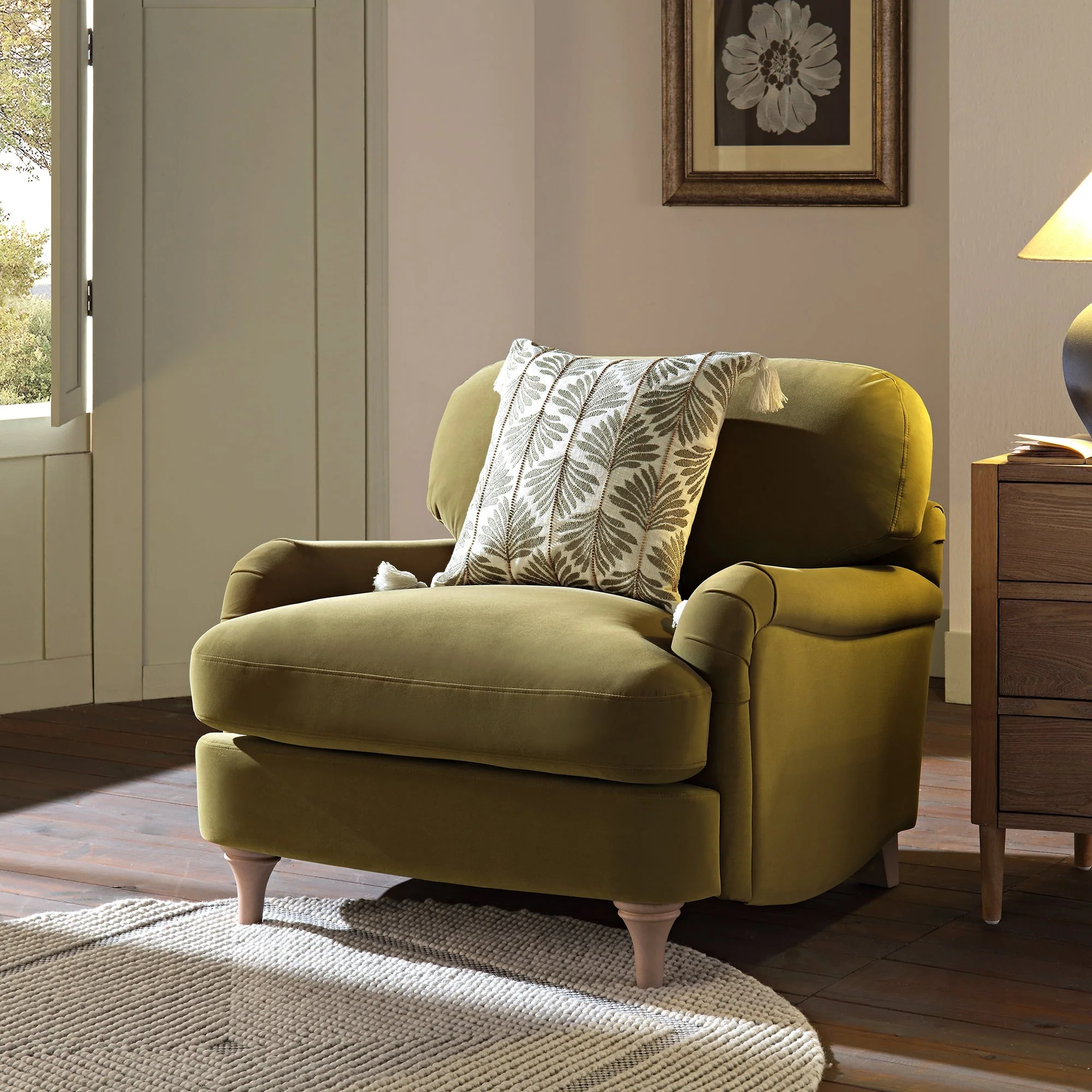 Velvet Sofa, 1-Seater