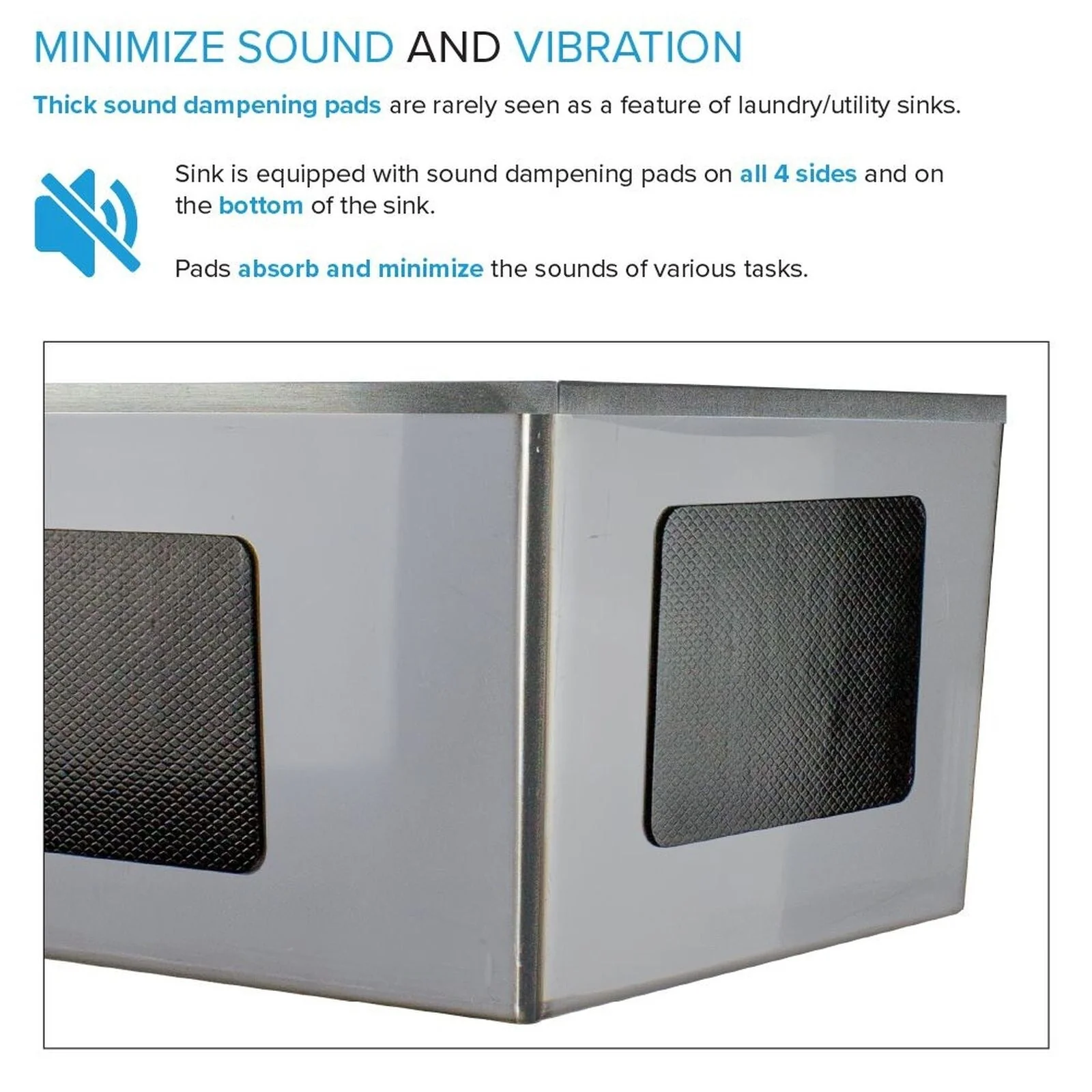 Transolid EWS-2422S 24-in W x 22-in D x 35-in H Stainless Steel Laundry Sink and Wash Stand - 24-in x 22-in