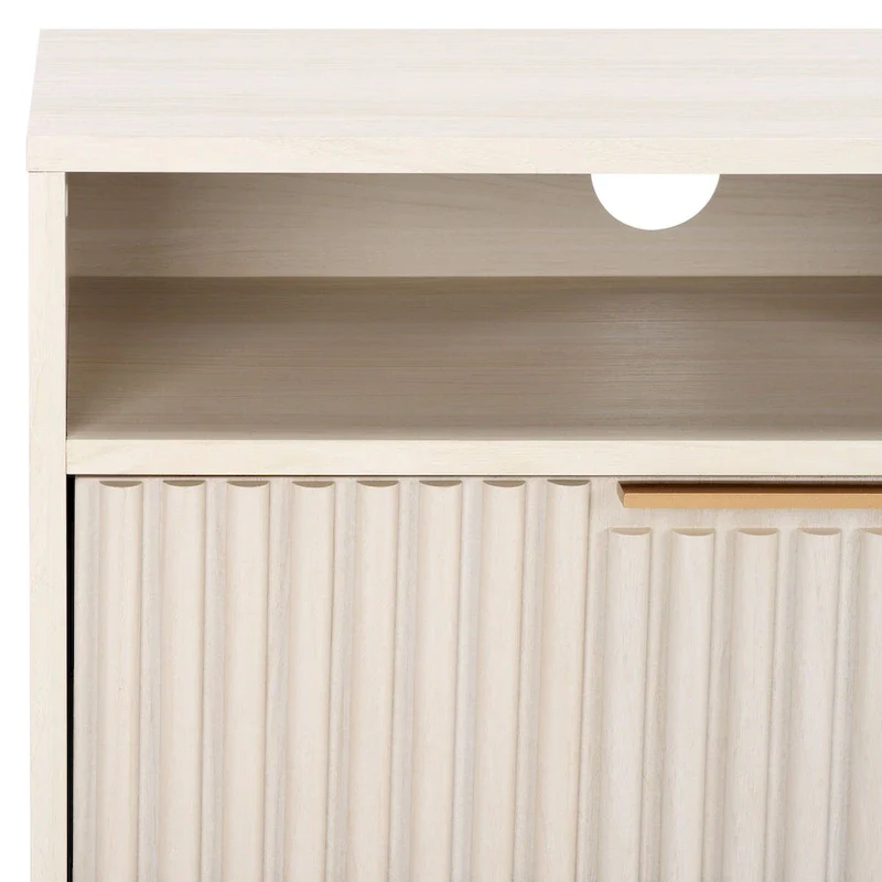 Alyse 2-Drawer 2-Shelf Entertainment Media Stand (Fits Up To 65  Flatscreen TV) - 60.4 In. x 15.6 In. x 24.8 In.