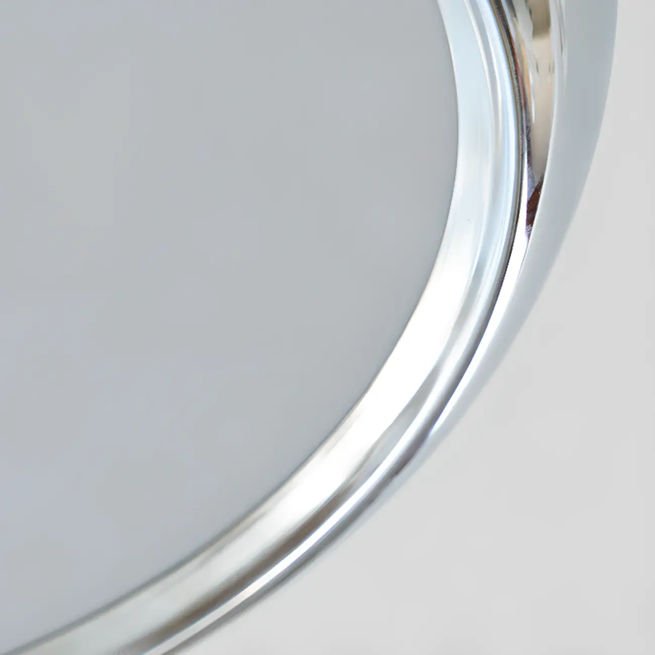 Modern Silver Round Semi Flush Ceiling Light