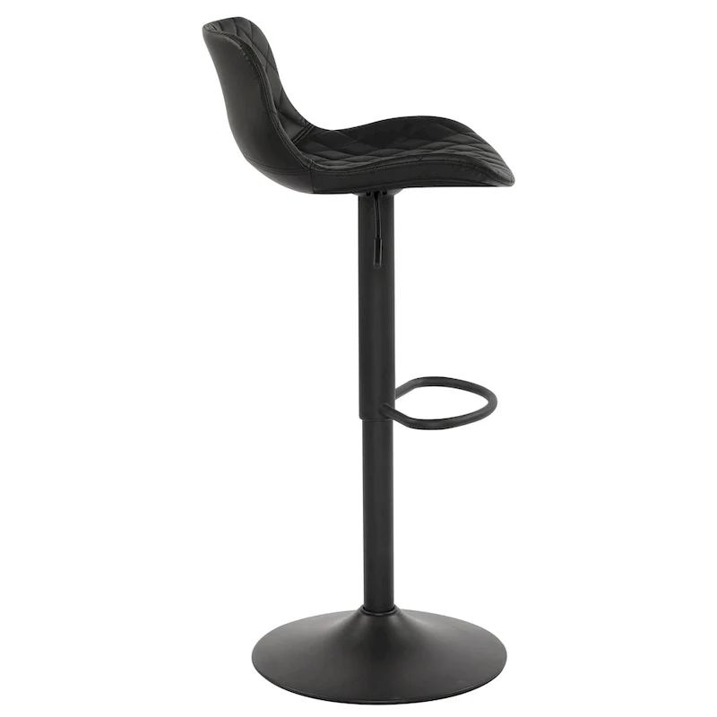 Faux Leather Adjustable Barstools Upholstered Counter Bar Pub Height Stools