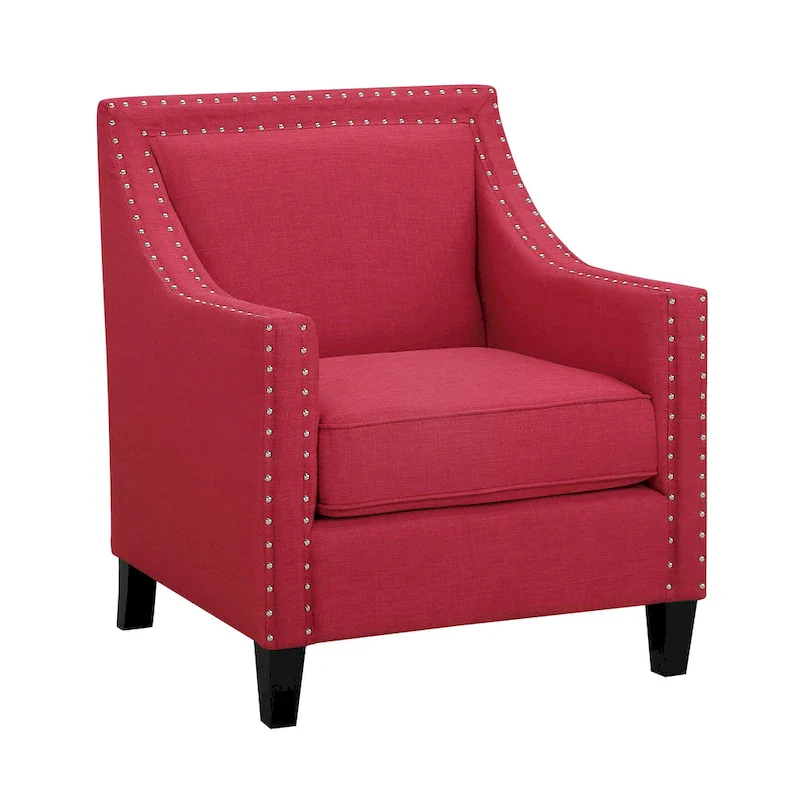 Erica Accent Armchair with Chrome Nailhead Trim