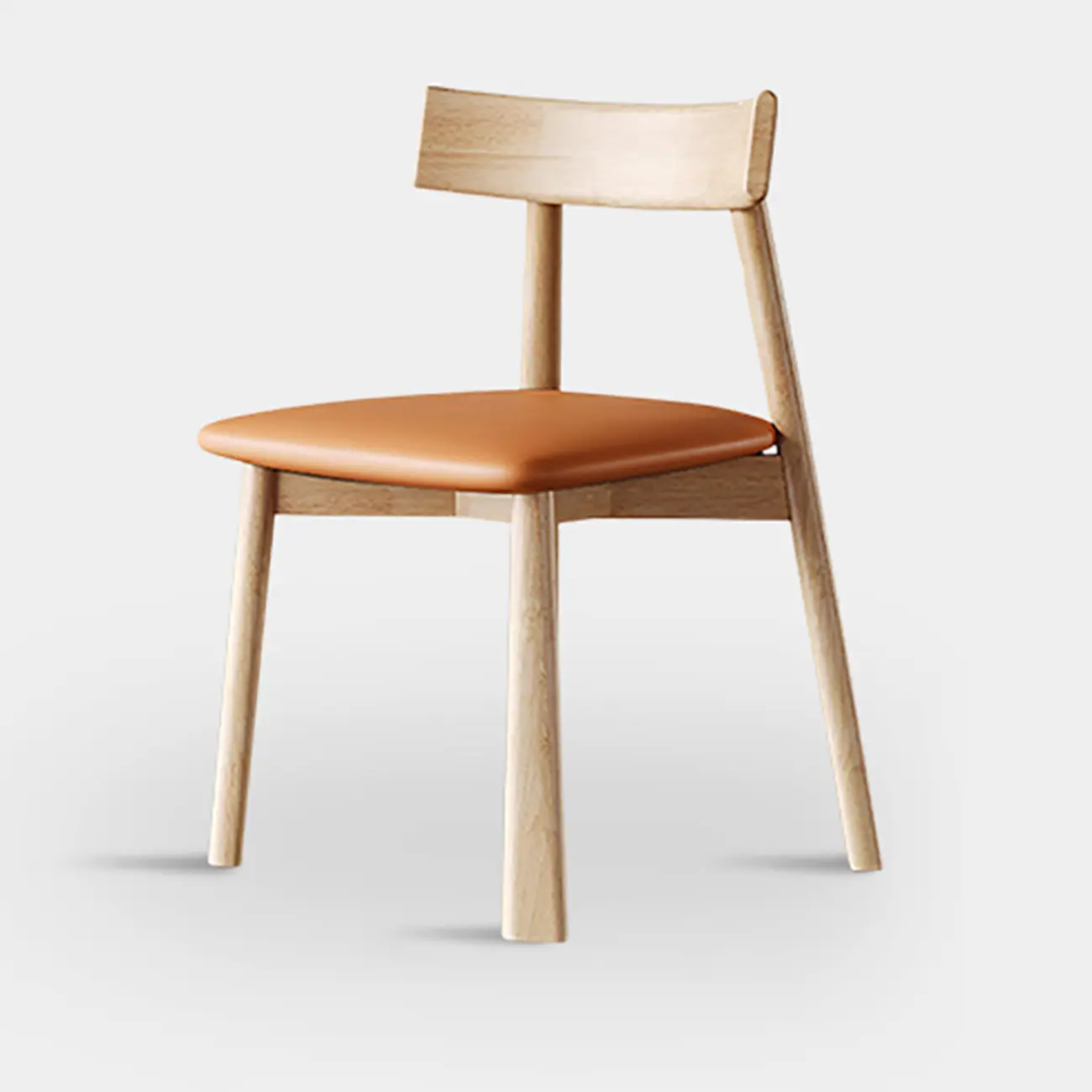 Modern Faux Leather Upholstered Low Back Dining Chair