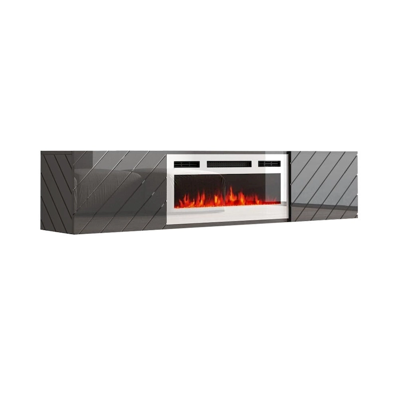 Luxe WH-EF Wall Mounted Electric Fireplace Modern 72 TV Stand