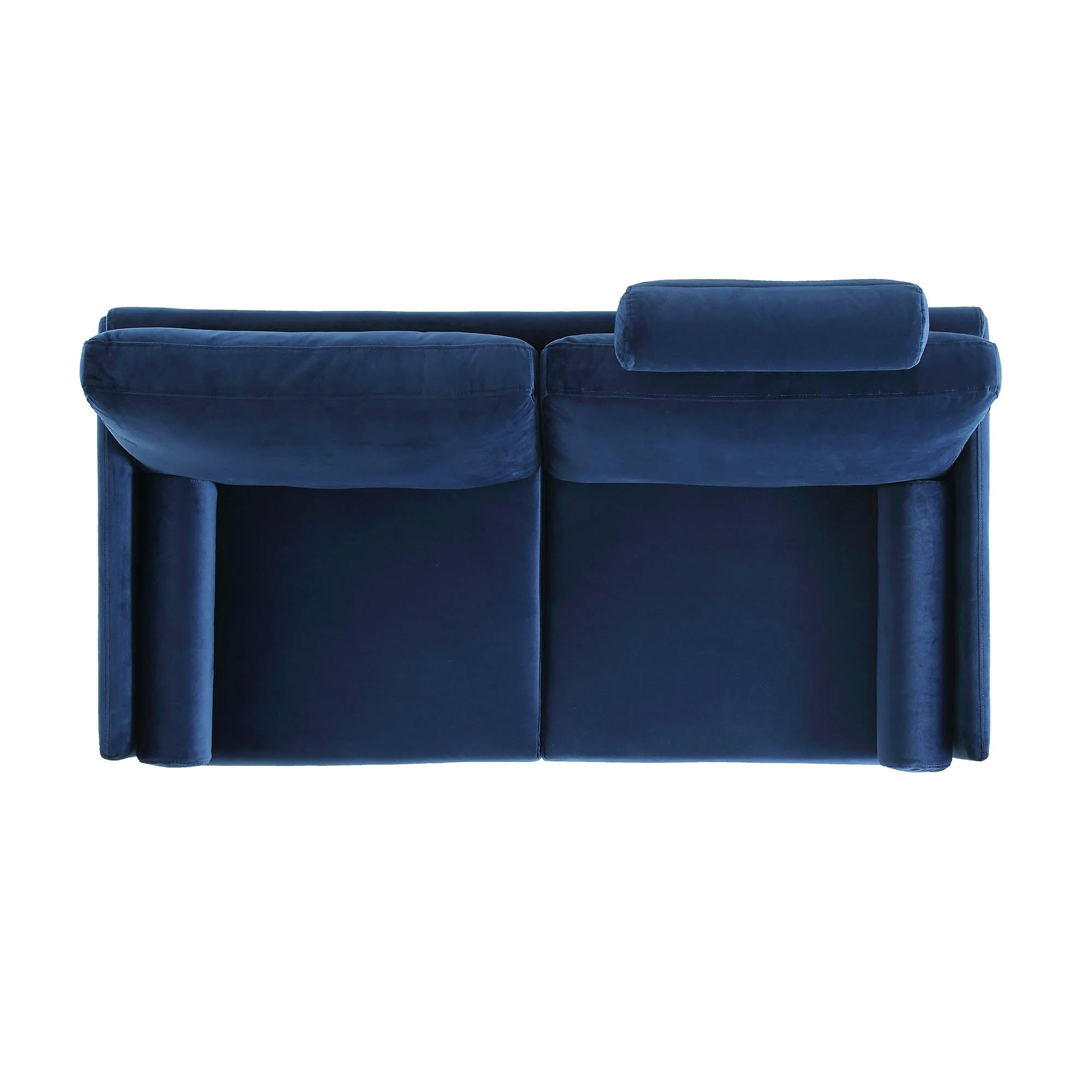 Navy Blue Velvet Sofa, 2-Seater