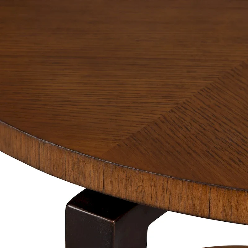 Brown 2-Tier Round Side Table, 26.5