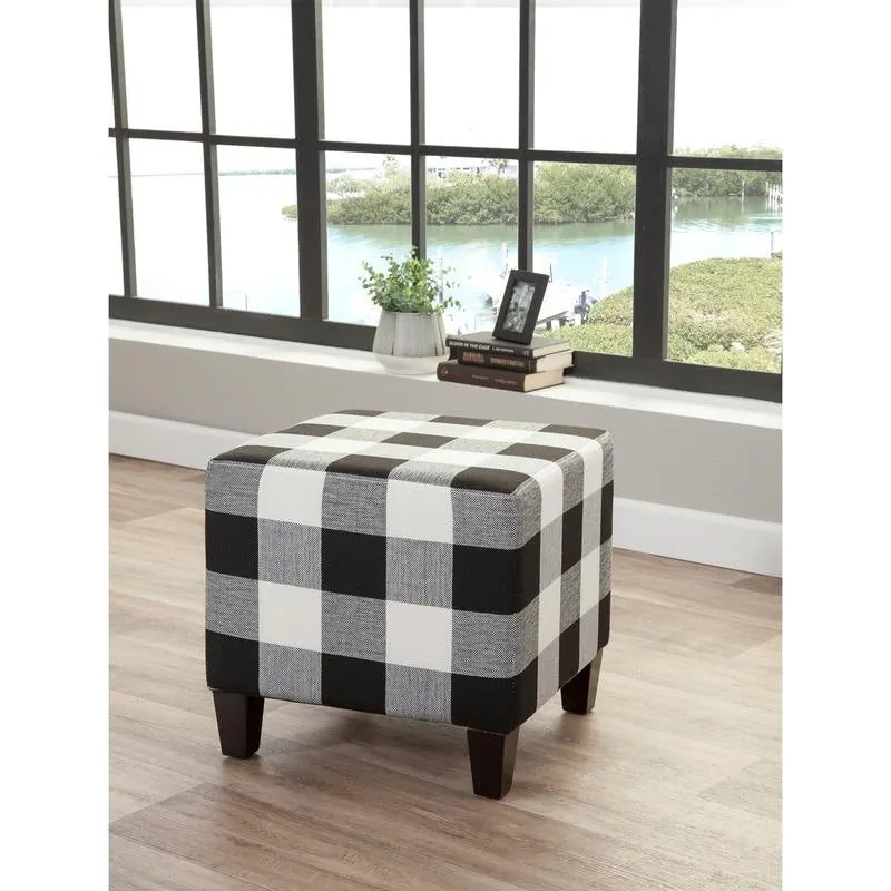 Grafton Home Stockton Plaid/Checkered Ottoman/Footrest