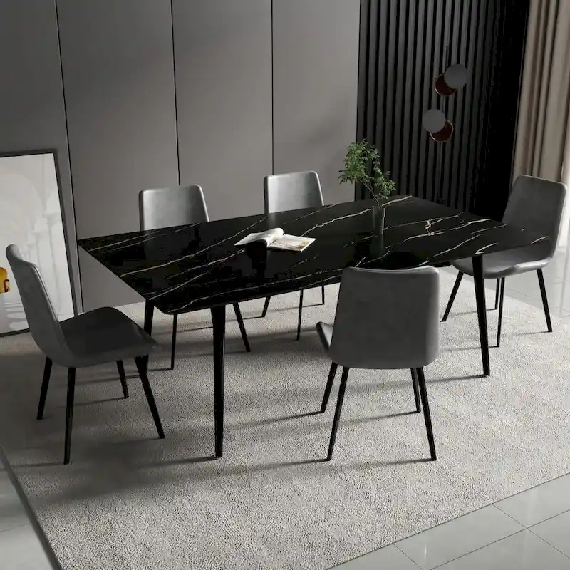 70.8  Rectangle Dining Table with Stone Top
