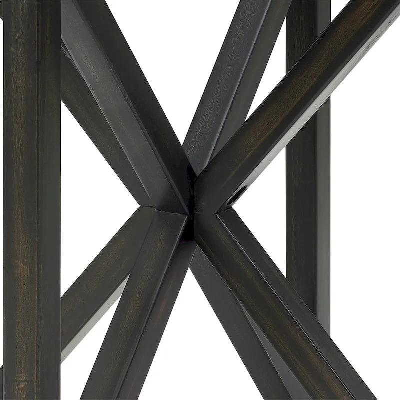 Glass Coffee Table with Wood Base