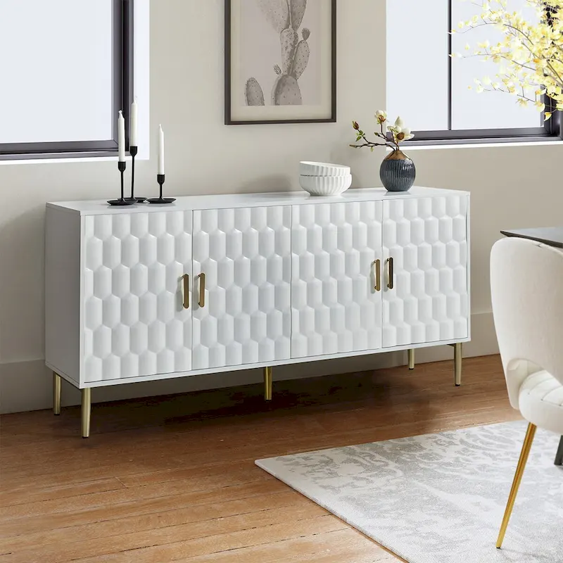 63 Wide Modern Sideboard with Adjustable Shelves by HULALA HOME