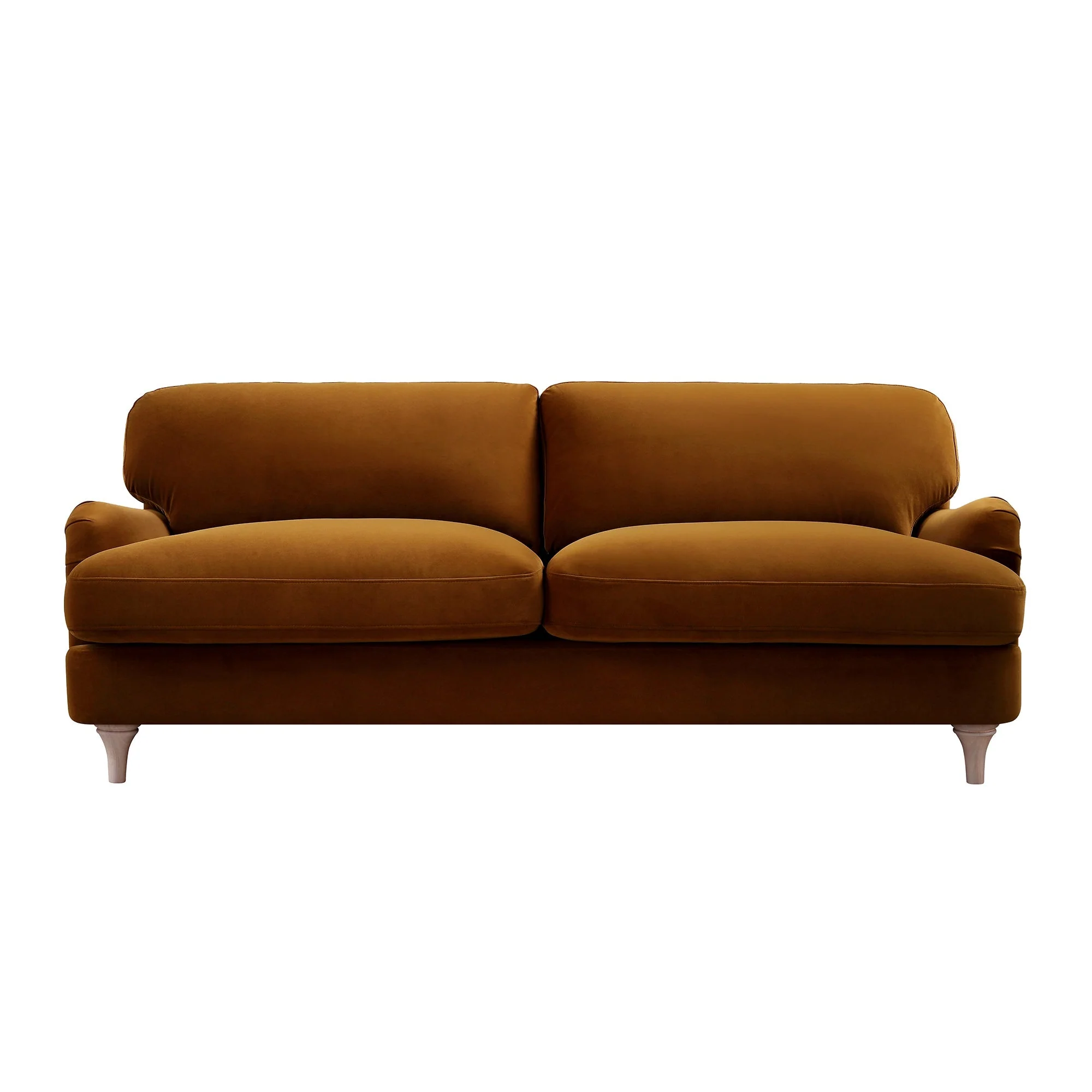 Cinnamon Velvet Sofa, 3-Seater