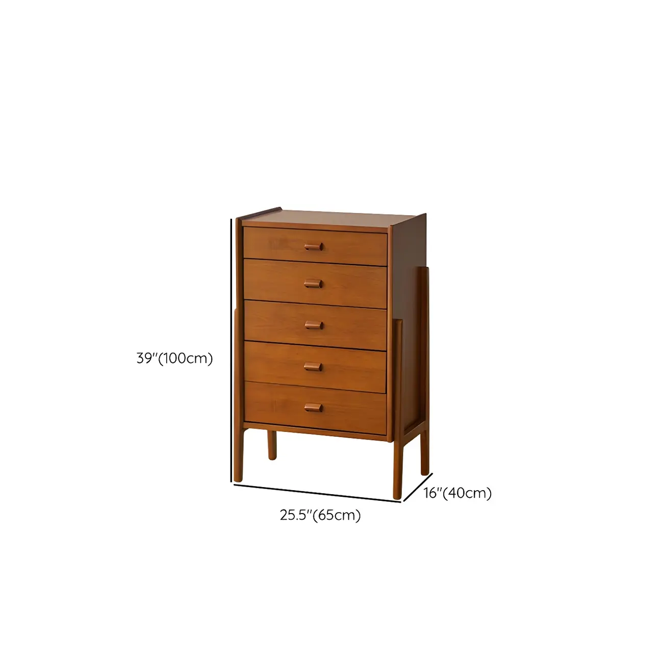 Traditional Brown Wooden Dresser with Self-Close Drawers