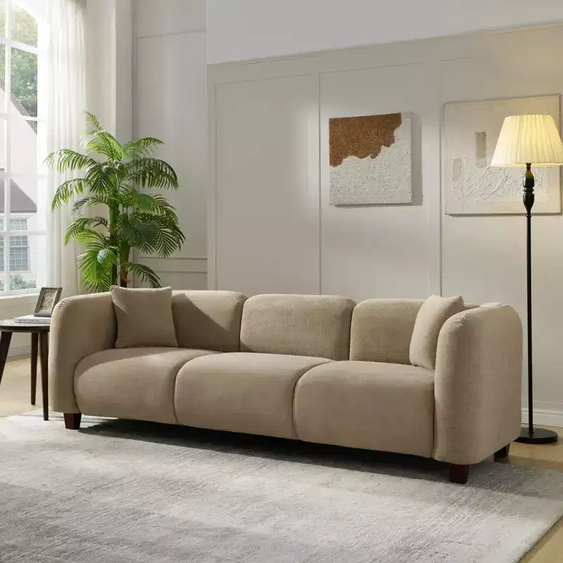 Christopher Knight Home Aldridge 87 Modern Apartment Sofa  Compact Shallow-Depth 3-Seater