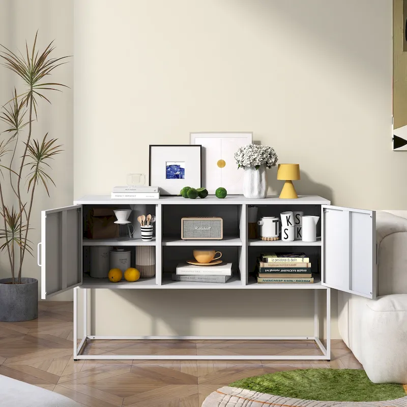 Metal Sideboard Cabinet with Adjustable feet
