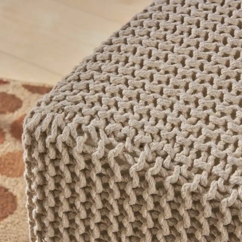 Tessie Knitted Foot Stool by Christopher Knight Home