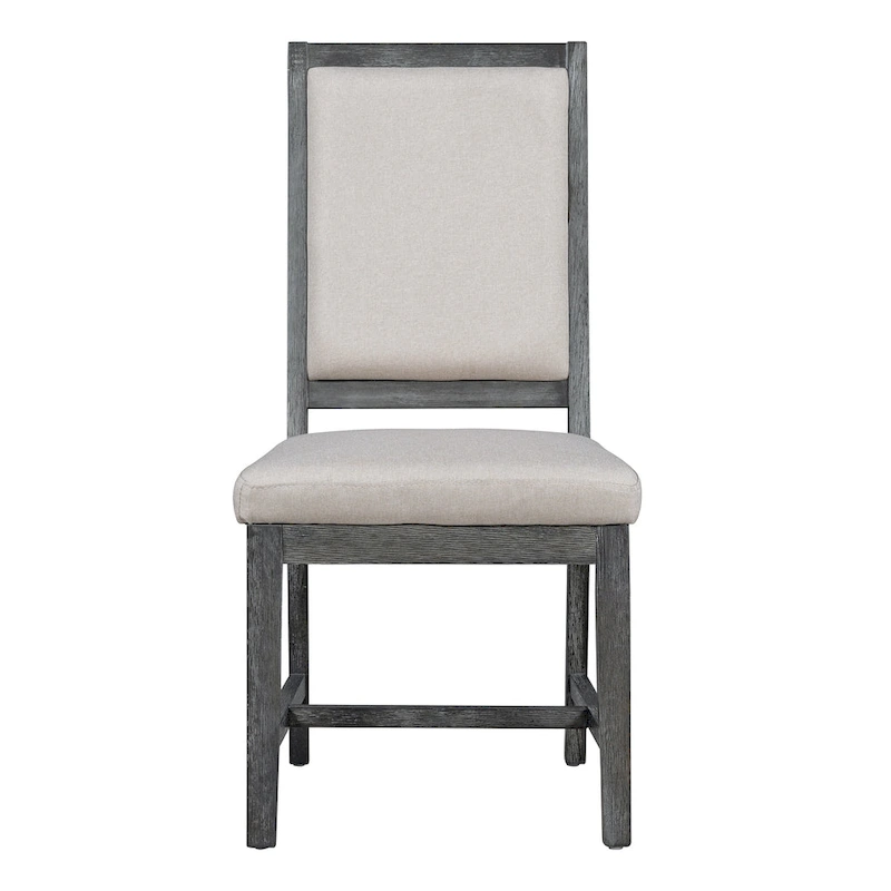 5-Piece Dining Set Extendable Round Table and 4 Upholstered Chairs Farmhouse Dining Set