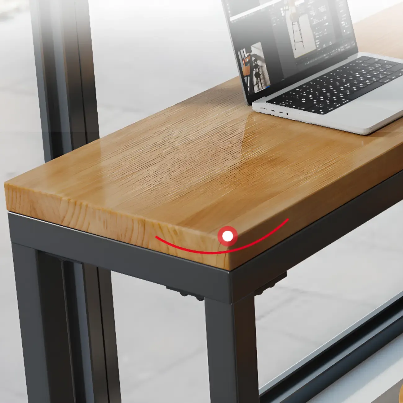 Retro Brown Wooden Industrial Bar Tables