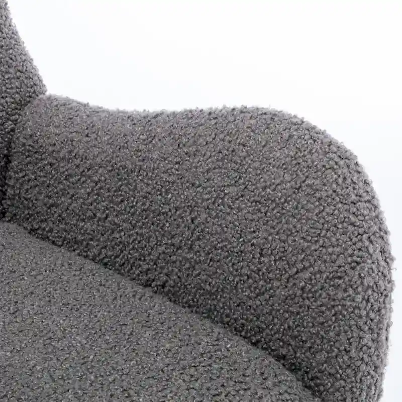 Fabric Padded Seat Rocking Chair With High Backrest And Armrests