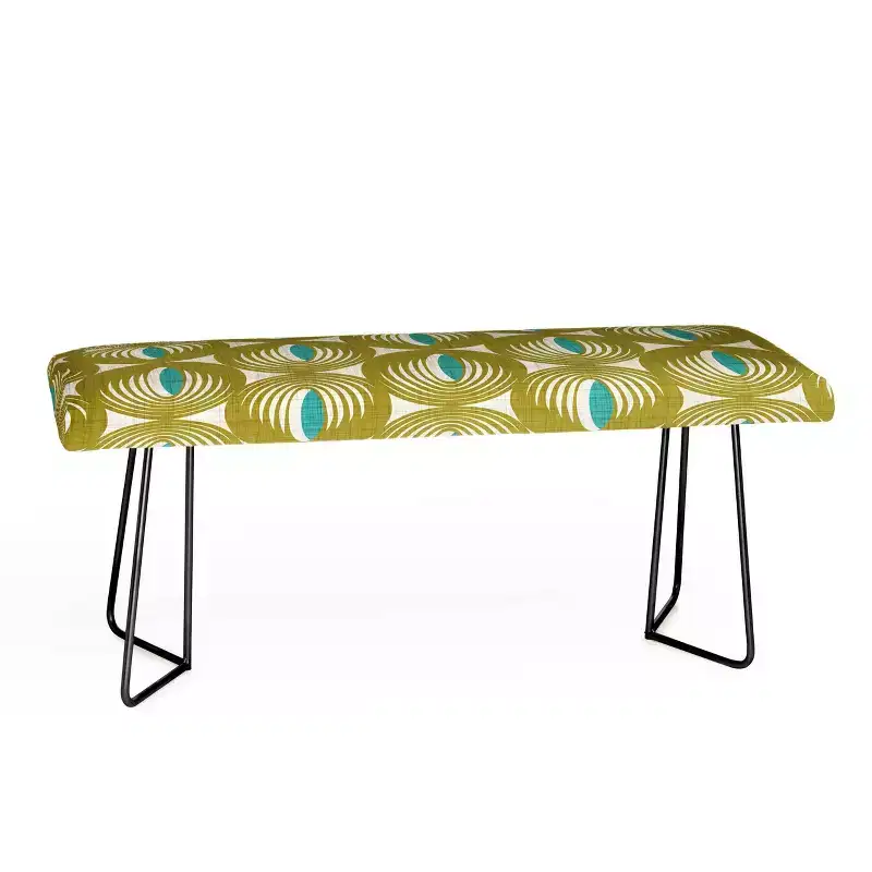 Heather Dutton Oculus Olive Green Bench - Deny Designs