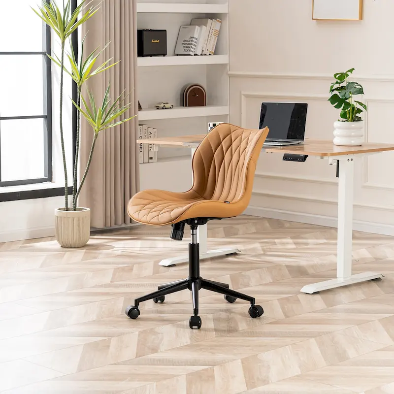 Swivel Armless Desk Chair Office Chairs Makeup Vanity Chair