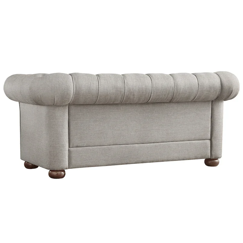 Knightsbridge Tufted Scroll Arm Chesterfield Loveseat by iNSPIRE Q Artisan