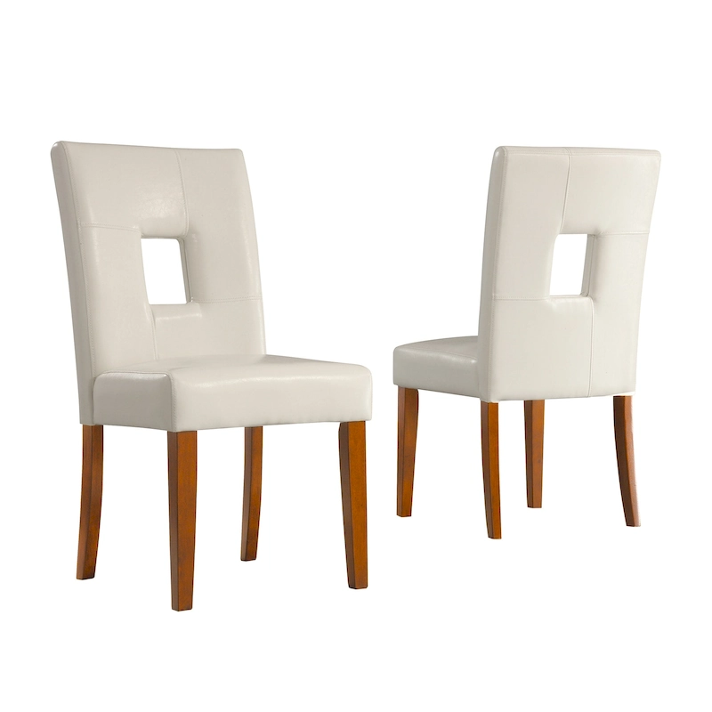 Alsace White Faux Leather Dining Chairs (Set of 2) by iNSPIRE Q Classic - Dining Chair