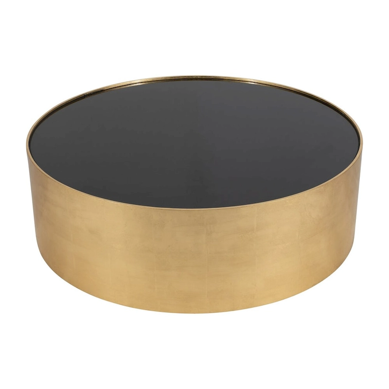 Sagebrook Home Modern Glam Wood Round Glass Coffee and End Table