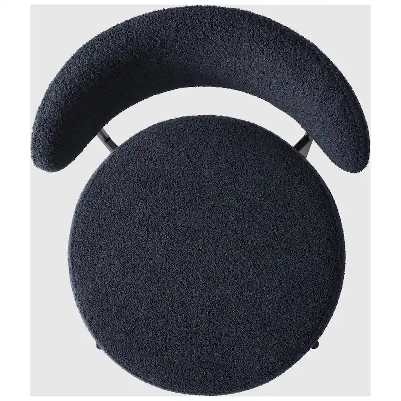 Bayville Mid-Century Curved Back Fabric Upholstered Metal Dining Chair (Set of 4)