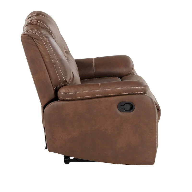 Kameryn Faux Leather Manual Reclining Loveseat
