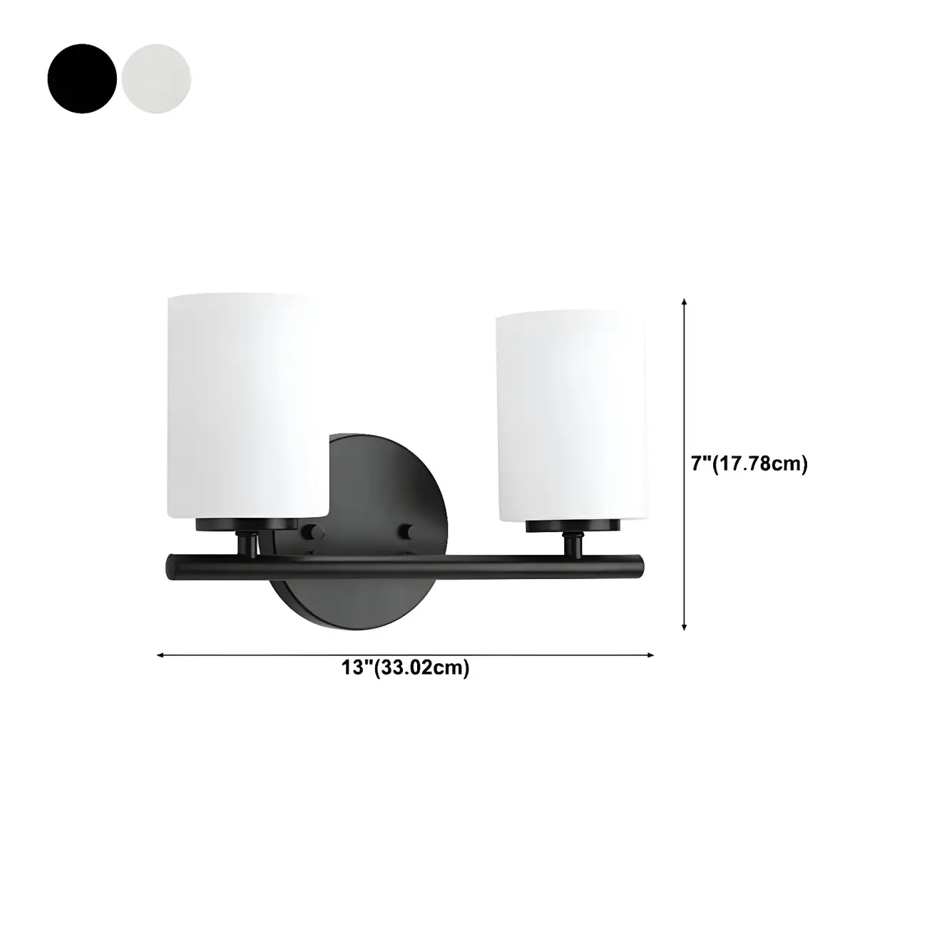 Industrial Metal Cylinder Glass Bathroom Vanity Light