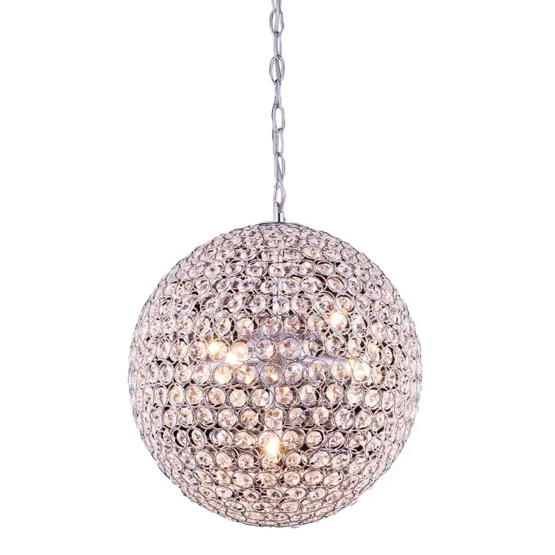 Cabaret 5-Light 14 in. Chrome Pendant with Royal Cut Crystals