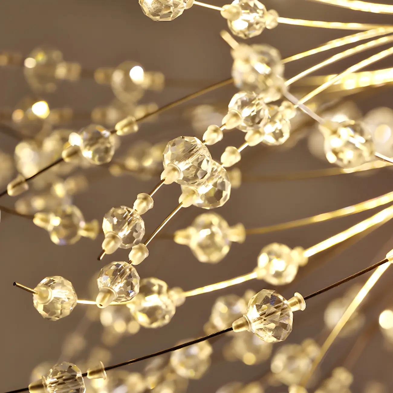 Adjustable Modern Gold Crystal Explosion Sputnik Chandelier