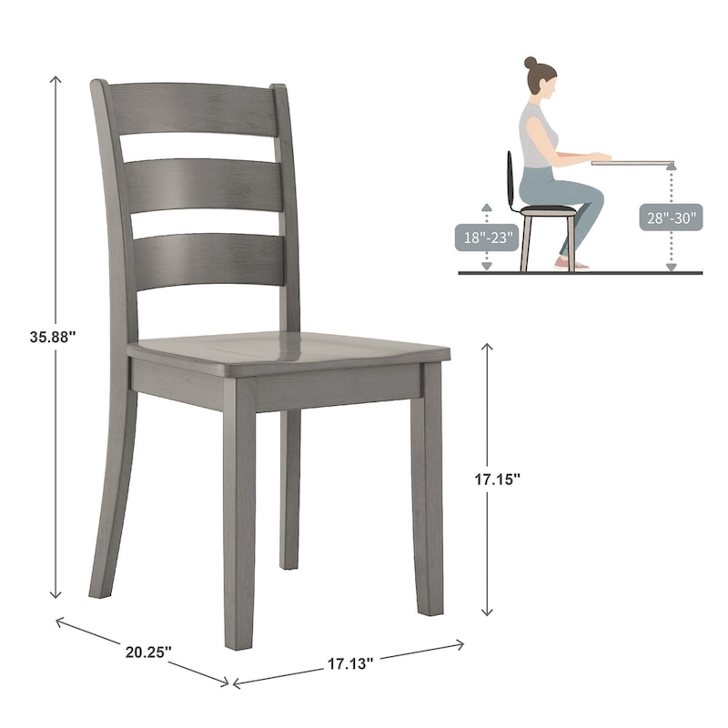 Wilmington II 60-Inch Rectangular Antique Grey Dining Set by iNSPIRE Q Classic