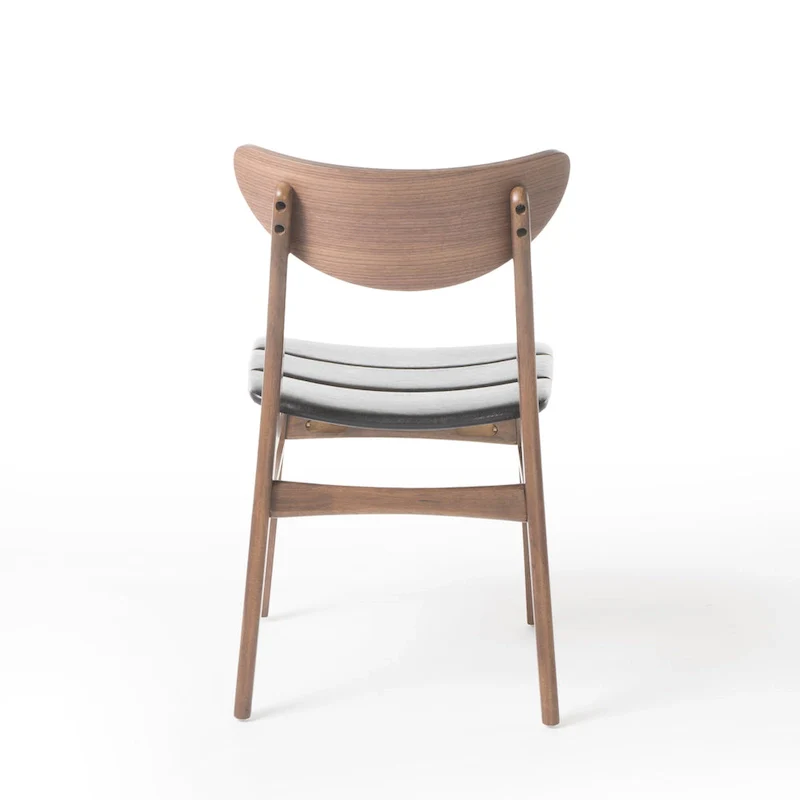 Wooden rectangular dining table and chairs