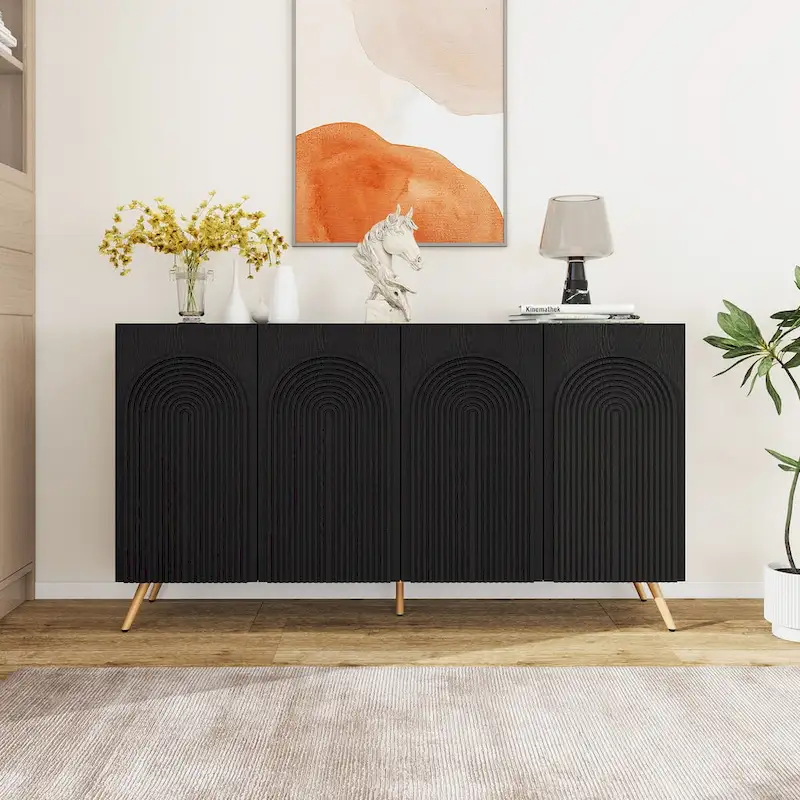 Black 4-Door Sideboard - 59