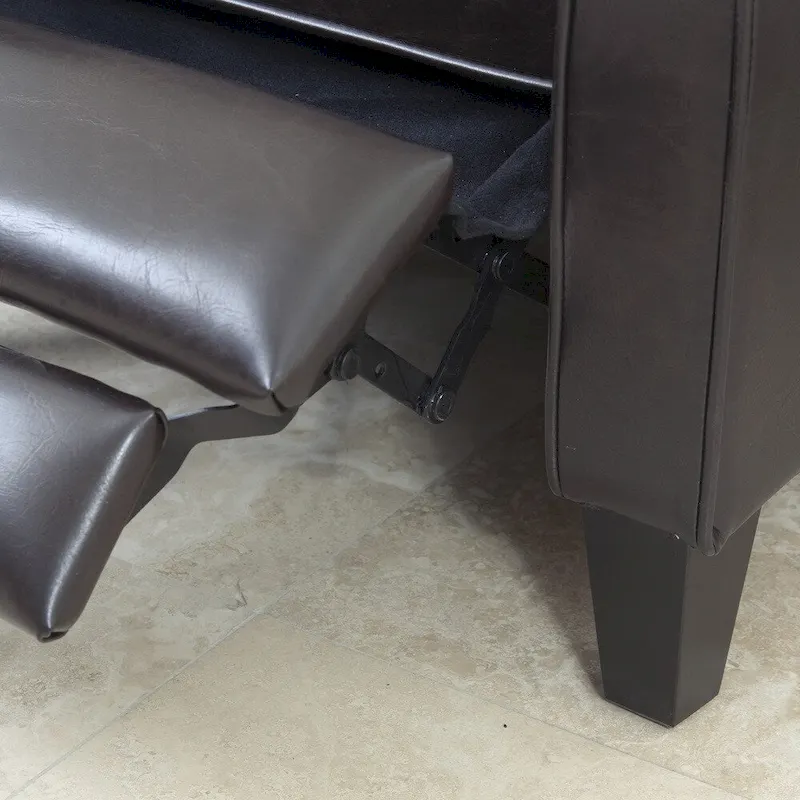 Darvis Black Bonded Leather Recliner Club Chair by Christopher Knight Home