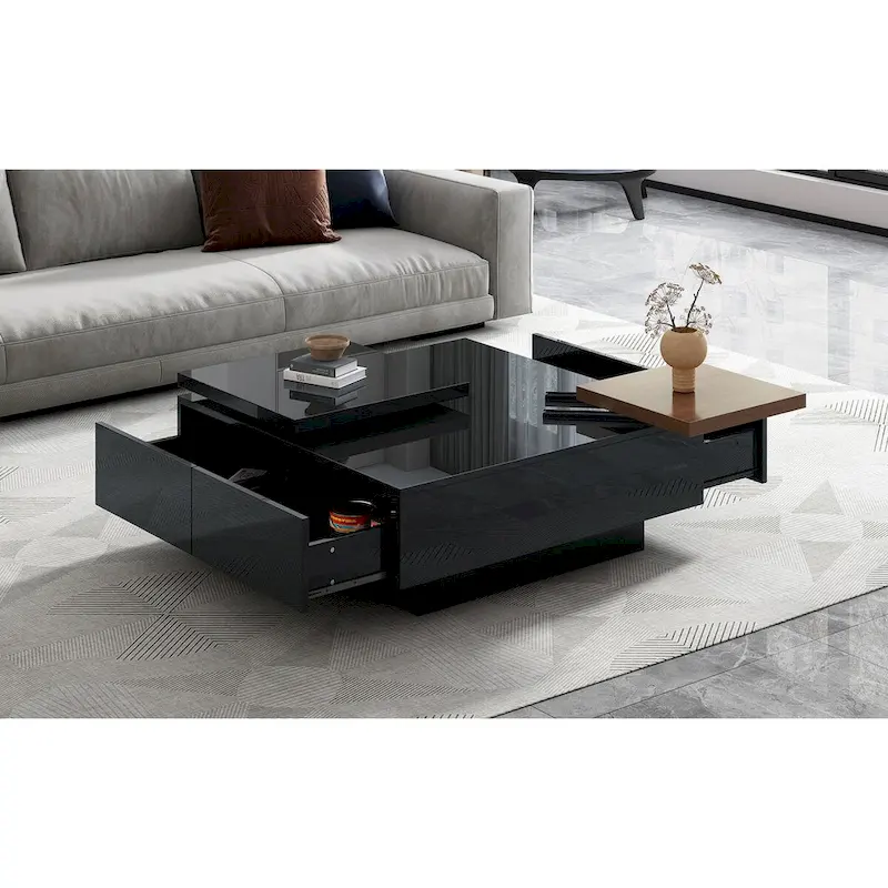 Modern Square Wood Coffee Table